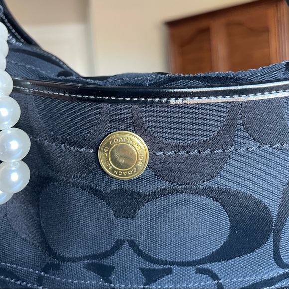 COACH Y2K Signature 11600 Hobo Leather & Canvas Shoulder Bag - Picture 8 of 14